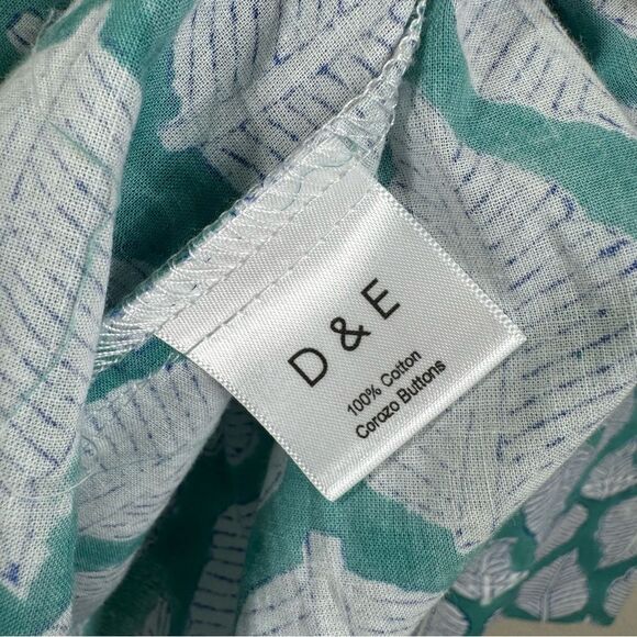 House Of Harlow 1960 Creator Collab D&E Discovered Blouse Leaf Print Top Large - Picture 7 of 8